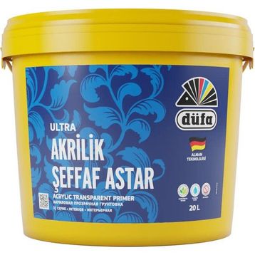 Düfa 20 lt Bidon İç Cephe Akrilik Şeffaf Astar