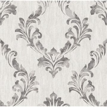 Duka DK.21351-2 Secret Palace Gri Damask Desen Duvar Kağıdı