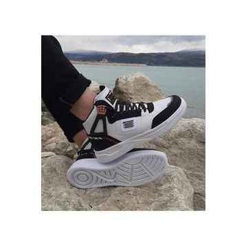 Dunlop 2238 Beyaz-Siyah Fuspetli Ortapedik Boğazlı Jordan Basket Spor Ayakkabı