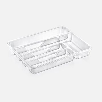 Dünya Plastik 33.6x27x4.8 cm Şeffaf 5 Bölmeli Çekmece İçi Kaşıklık
