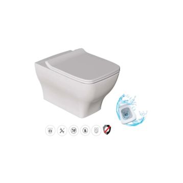 Dura Petra Rimles Asma Klozet Kanalsız ve Duroplast Yavaş Kapanır Kapak