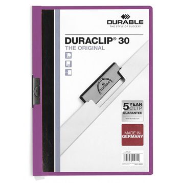 Durable Duraclip Mor 30 Sayfa Sıkıştırmalı Dosya
