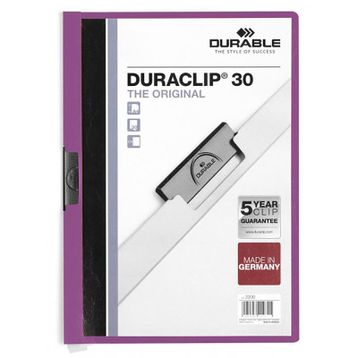 Durable Duraclip Mor 30 Sayfa Sıkıştırmalı Dosya