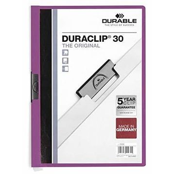 Durable Duraclip Mor 30 Sayfa Sıkıştırmalı Dosya
