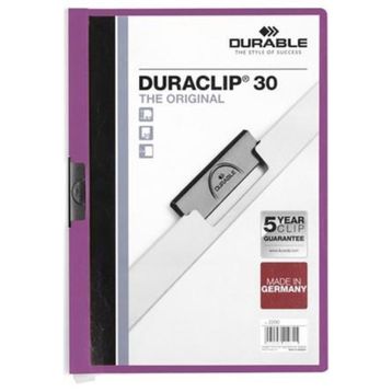 Durable Duraclip Mor 30 Sayfa Sıkıştırmalı Dosya