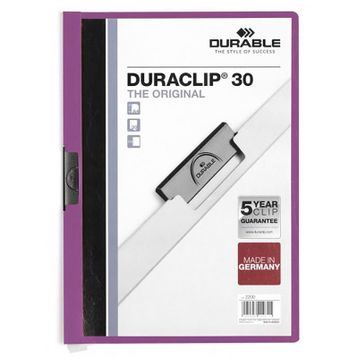Durable Duraclip Mor 30 Sayfa Sıkıştırmalı Dosya
