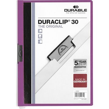 Durable Duraclip Mor 30 Sayfa Sıkıştırmalı Dosya