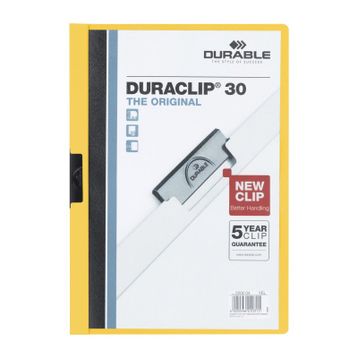Durable Duraclip Sarı 30 Sayfa Sıkıştırmalı Dosya
