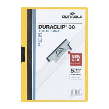 Durable Duraclip Sarı 30 Sayfa Sıkıştırmalı Dosya