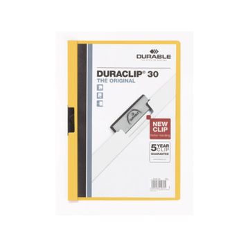 Durable Duraclip Sarı 30 Sayfa Sıkıştırmalı Dosya