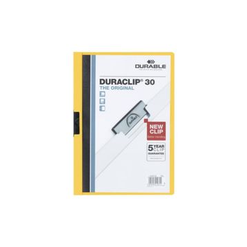 Durable Duraclip Sarı 30 Sayfa Sıkıştırmalı Dosya