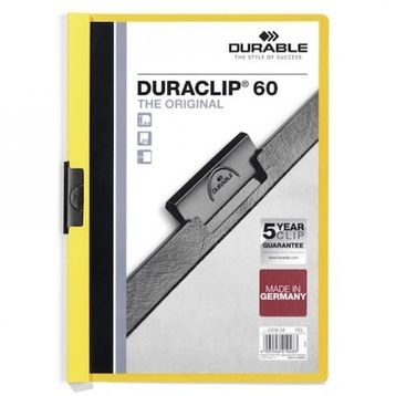 Durable Duraclip Sarı 60 Sayfa Sıkıştırmalı Dosya