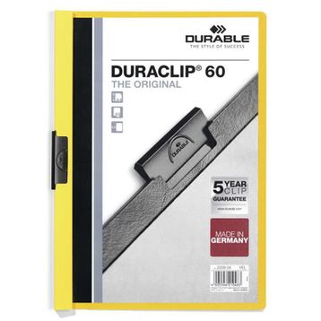 Durable Duraclip Sarı 60 Sayfa Sıkıştırmalı Dosya