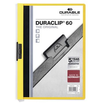 Durable Duraclip Sarı 60 Sayfa Sıkıştırmalı Dosya