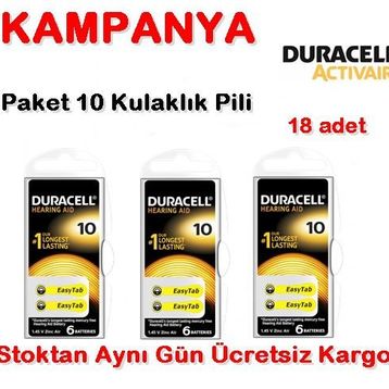 Duracell 10 PR70 Kulaklık İşitme Cihazı Pili