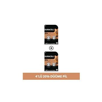 Duracell CR2016 3V 4'lü Lityum Düğme Pil