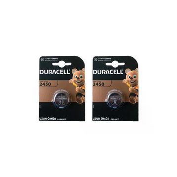 Duracell CR2450 3V 2'li Lityum Düğme Pil