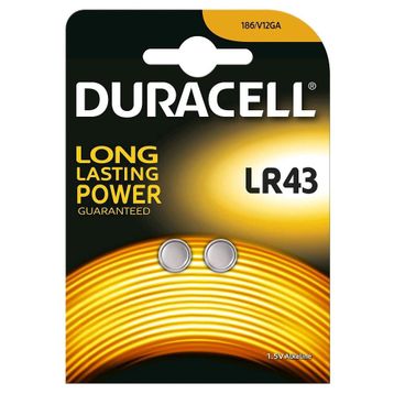Duracell LR43 1.5V 2'li Alkalin Düğme Pil