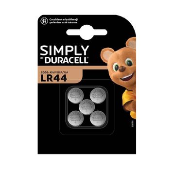 Duracell LR44 A76 1.5V 5'li Alkalin Düğme Pil
