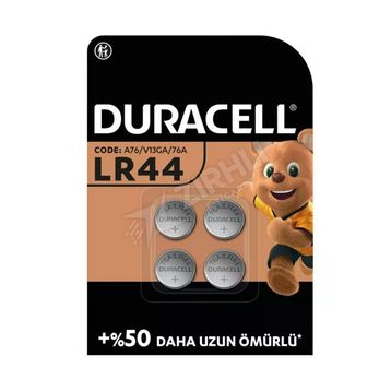 Duracell LR44 A76 1.5V Alkalin Düğme Pil