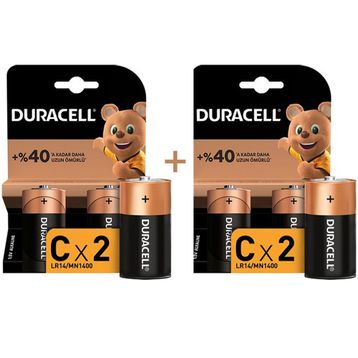 Duracell MN1400 LR14 C Orta Boy Pil