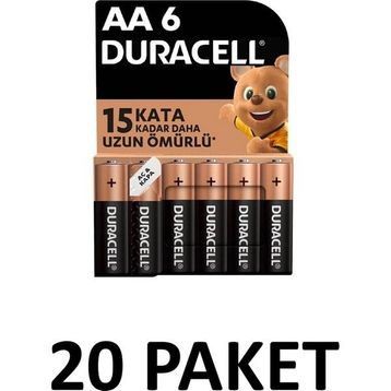 Duracell MN1500 AA 120'li Alkalin Kalem Pil
