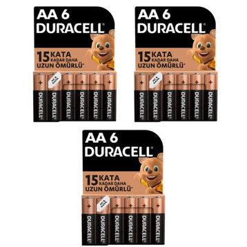 Duracell MN1500 AA 18'li Alkalin Kalem Pil