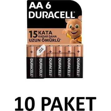 Duracell MN1500 AA 60'lı Alkalin Kalem Pil