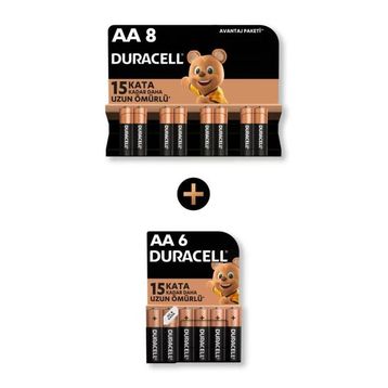 Duracell MN2400 AAA 14'lü Alkalin İnce Kalem Pil