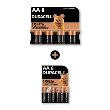 Duracell MN2400 AAA 14'lü Alkalin İnce Kalem Pil