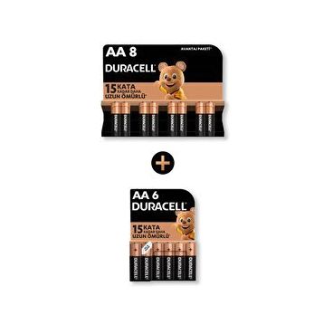 Duracell MN2400 AAA 14'lü Alkalin İnce Kalem Pil