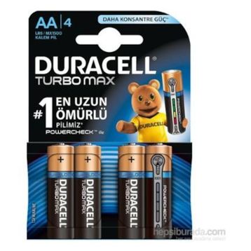 Duracell Turbo Max MN2400 AAA 4'lü Alkalin Kalem Pil