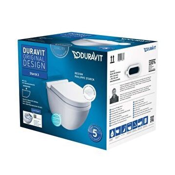 Duravit 45273900A1 Starck 3 Rimless Asma Klozet Seti