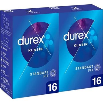 Durex Klasik 16x2 Adet Kondom