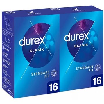 Durex Klasik 16x2 Adet Kondom