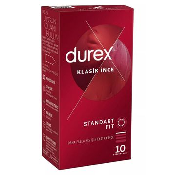 Durex Klasik İnce 10'lu Prezervatif