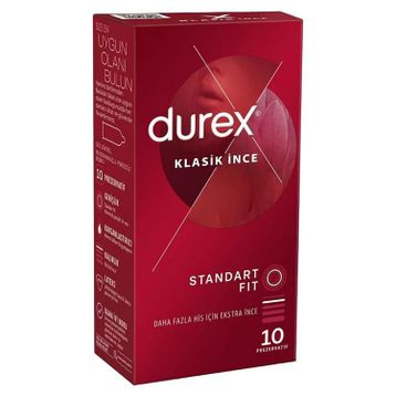 Durex Klasik İnce 10'lu Prezervatif
