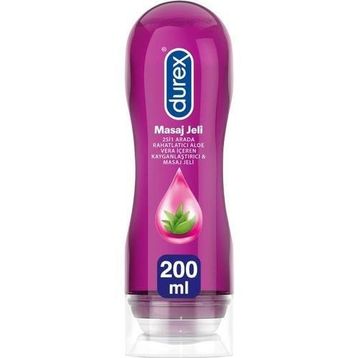 Durex Play 200 ml 2si1 Arada Aloe Vera içeren Su Bazlı Kayganlaştırıcı ve Masaj Jeli