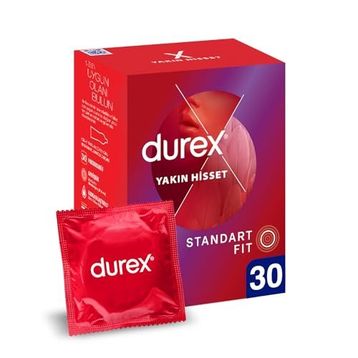 Durex Yakın Hisset Standart Fit 30'lu Prezervatif