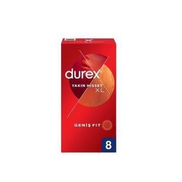 Durex Yakın Hisset XL Geniş Fit 8'li Prezervatif