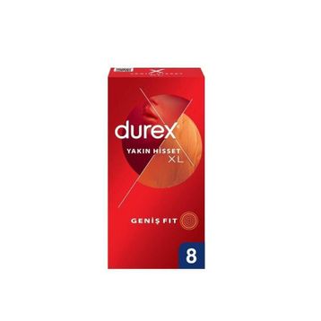 Durex Yakın Hisset XL Geniş Fit 8'li Prezervatif