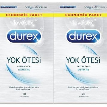 Durex Yok Ötesi Ekstra His 2 Adet 20'li Prezervatif