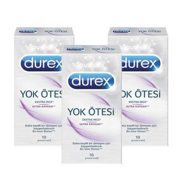 Durex Yok Ötesi Ultra Kaygan 3x10'lu Prezervatif