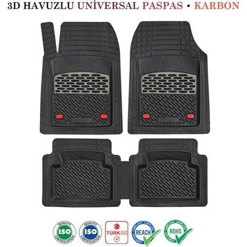 Durmaz Tuning Toyota Lexus Uyumlu Safir Siyah Krom Karbon 3D Havuzlu Paspas Takımı