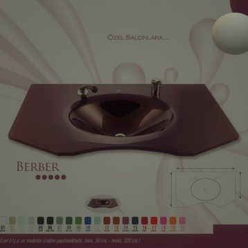 Duru Cam Berber Modeli 100x56 cm Cam Lavabo
