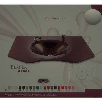 Duru Cam Berber Modeli 80x56 cm Cam Lavabo