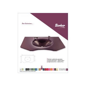 Duru Cam Berber Modeli 80x56 cm Cam Lavabo