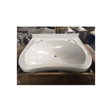Duru Cam Beyaz 60x60 cm Dökme Akrilik Berber Lavabosu