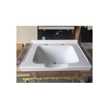 Duru Cam Beyaz 73x52 cm Dökme Akrilik Berber Lavabosu