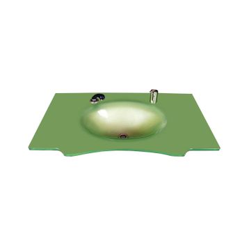 Duru Cam Kelebek Modeli 70x56 cm Cam Lavabo